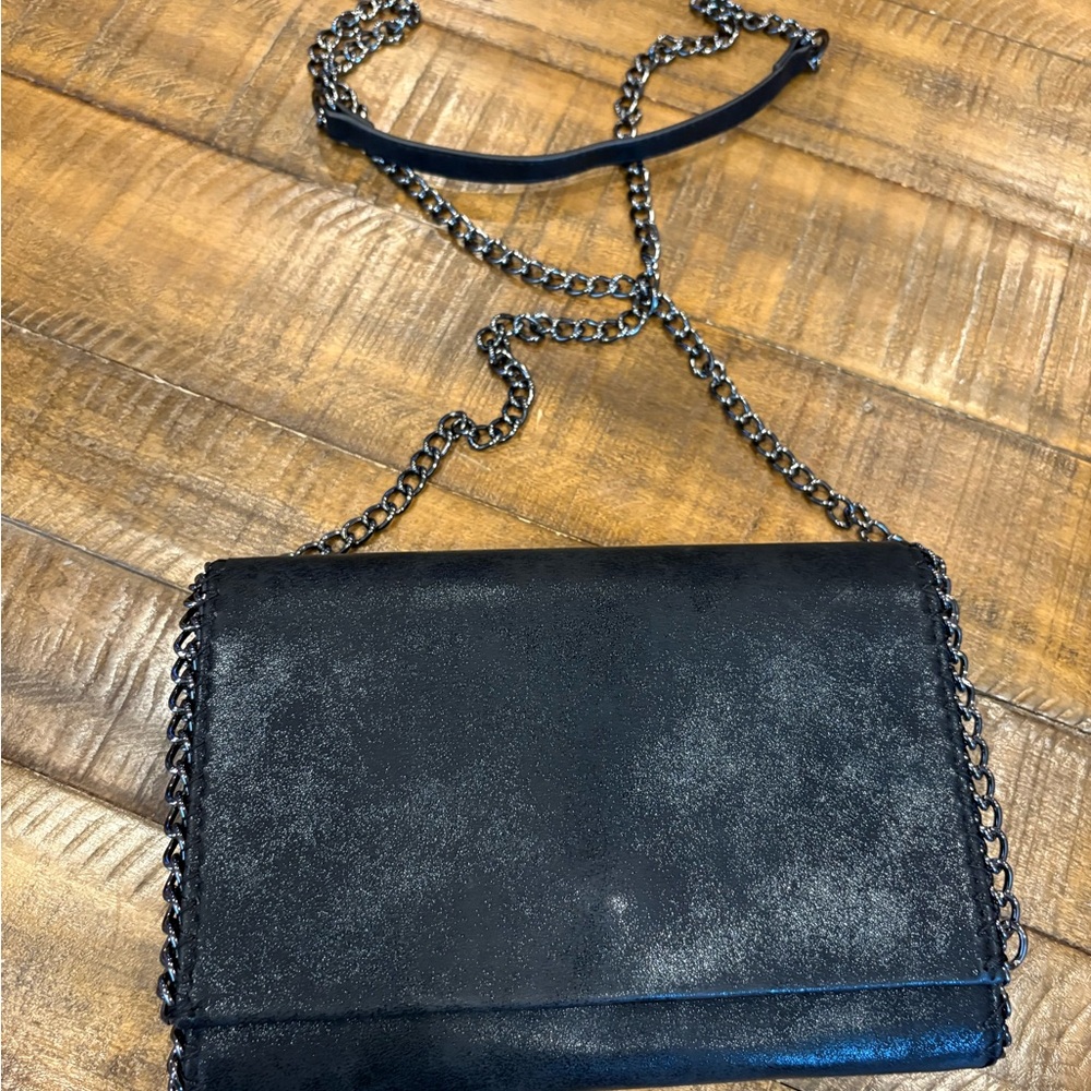 Chelsea28 Black Crossbody Bag with Chain Strap